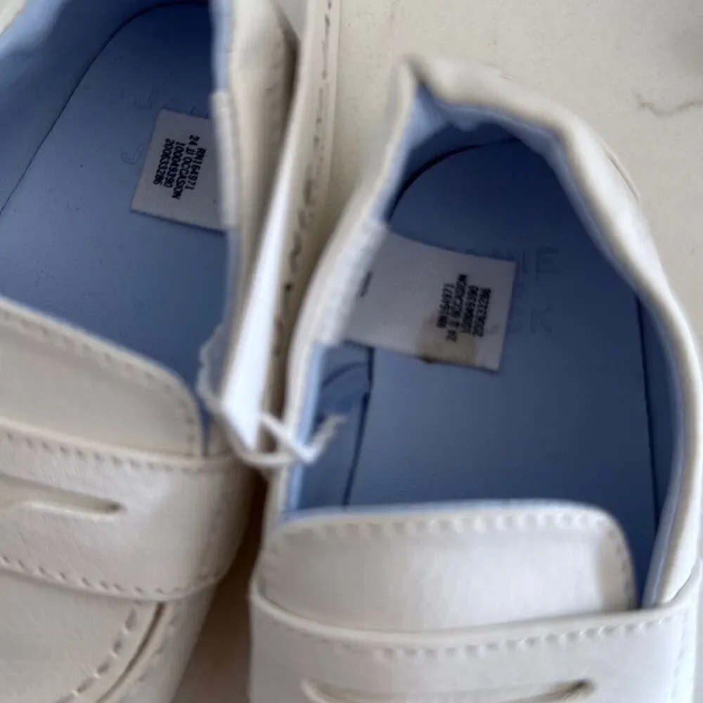 Janie & Jack Baby Penny Loafer in White Size 12-18 Months